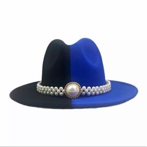 Black & Blue Zeta Phi Beta Inspired Fedora